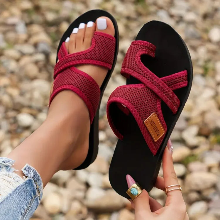 Sandalen met Open Teen en Comfortzool