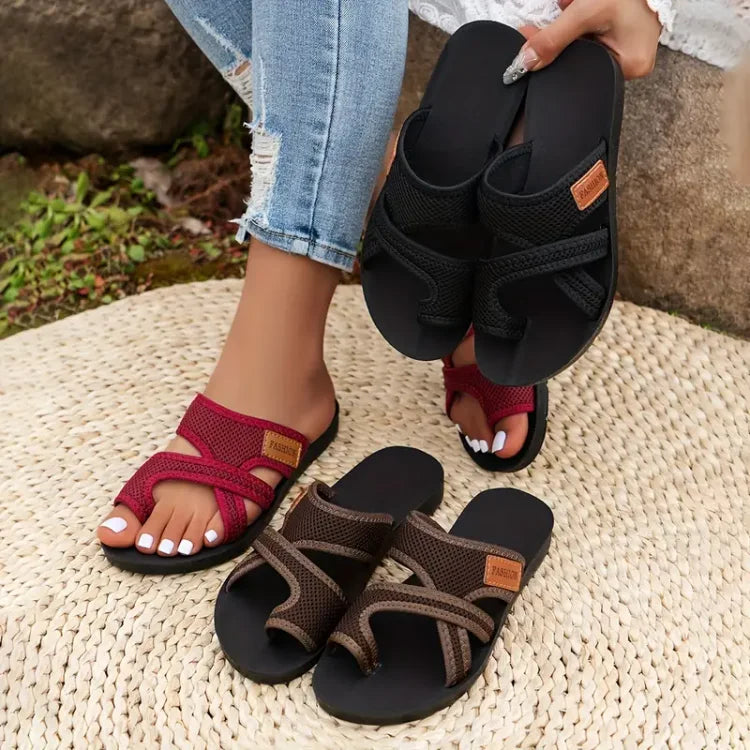 Sandalen met Open Teen en Comfortzool