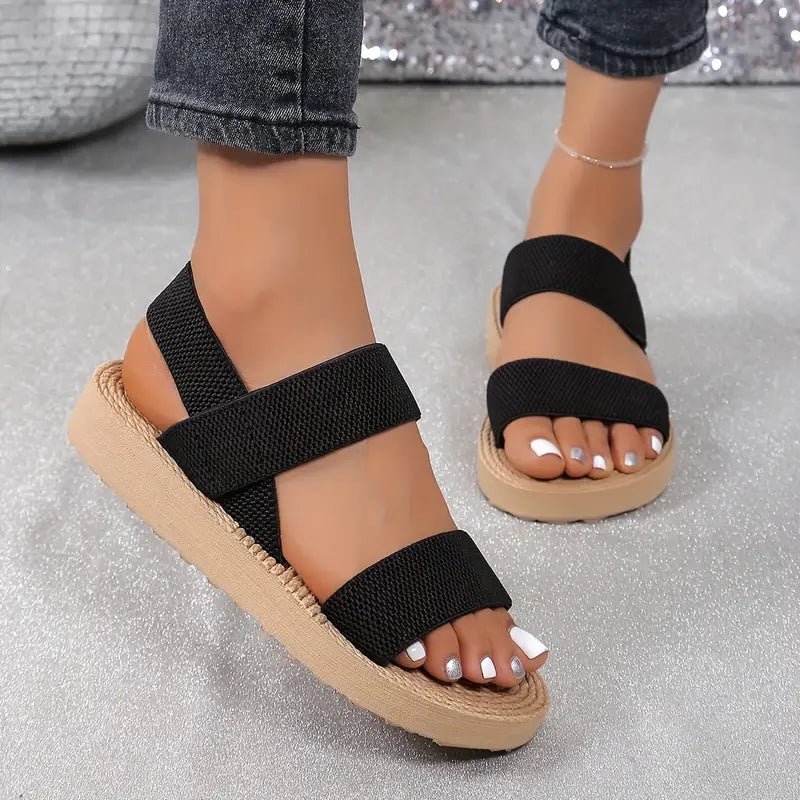 Wedge Sandalen met Verstelbare Banden