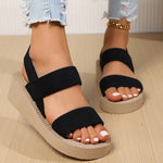 Wedge Sandalen met Verstelbare Banden