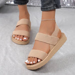 Wedge Sandalen met Verstelbare Banden