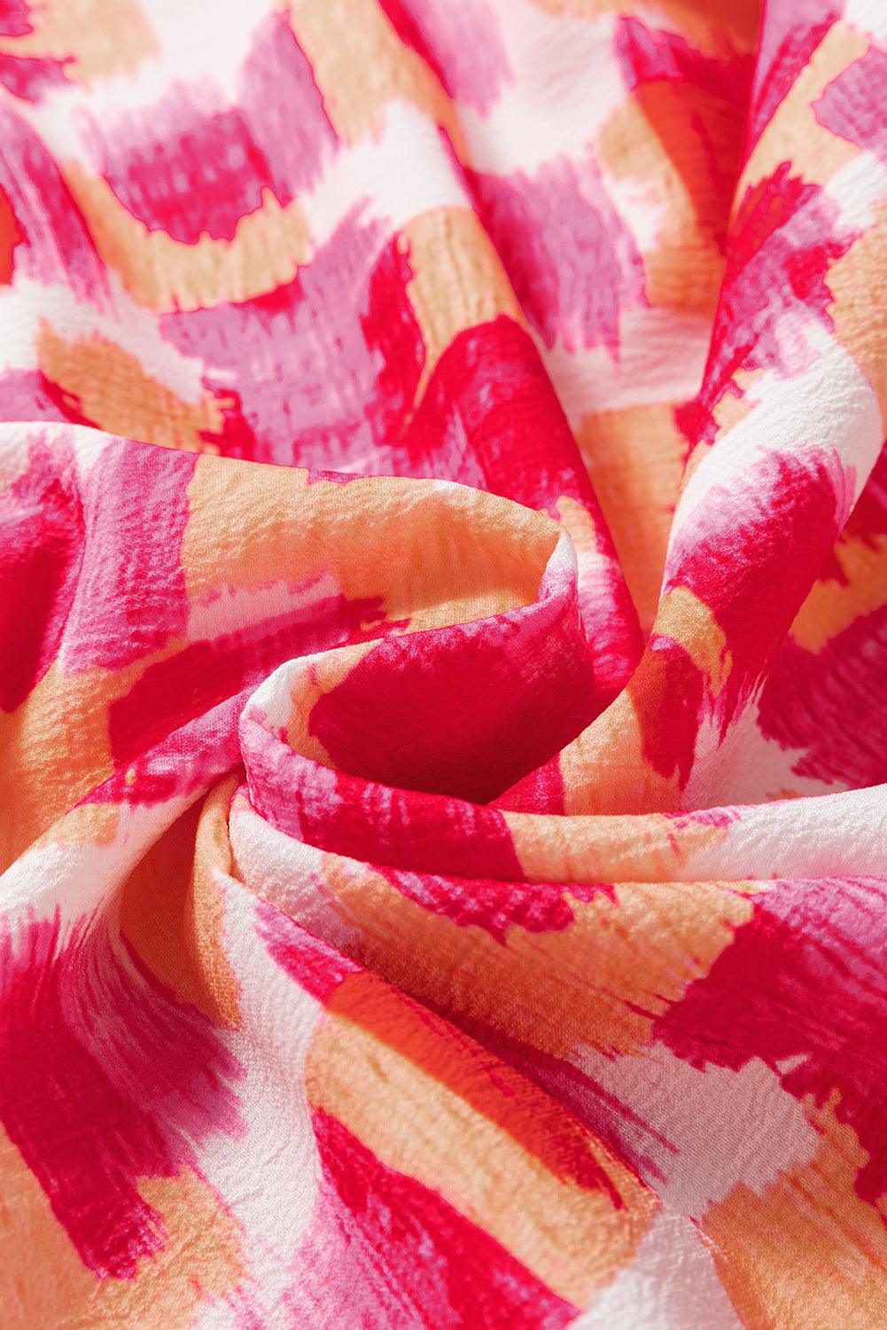 Abstracte Print Franje Hals Mouwloze Mini Jurk - Mini Dresses - Jurkjes.co