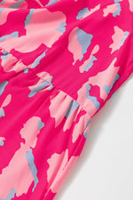 Abstracte Print Puff Mouw Mini Jurk - Mini Dresses - Jurkjes.co