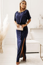 Avondjurk met Brede Hals en Strik - Evening Dresses - Jurkjes.co