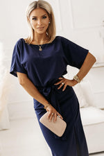 Avondjurk met Brede Hals en Strik - Evening Dresses - Jurkjes.co