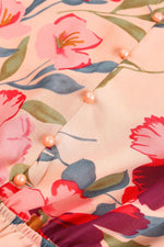 Bloemenjurk met Frivole Kraag en Lange Mouw - Floral Dresses - Jurkjes.co