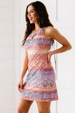 Bohemien Print Jurk met Sleutelgat - Floral Dresses - Jurkjes.co