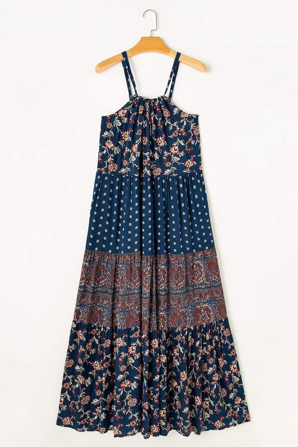 Boho Bloemenprint Mouwloze Maxi Jurk - Maxi Dresses - Jurkjes.co