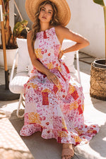 Boho Geometrische Bloemen Maxi-Jurk - Maxi Dresses - Jurkjes.co