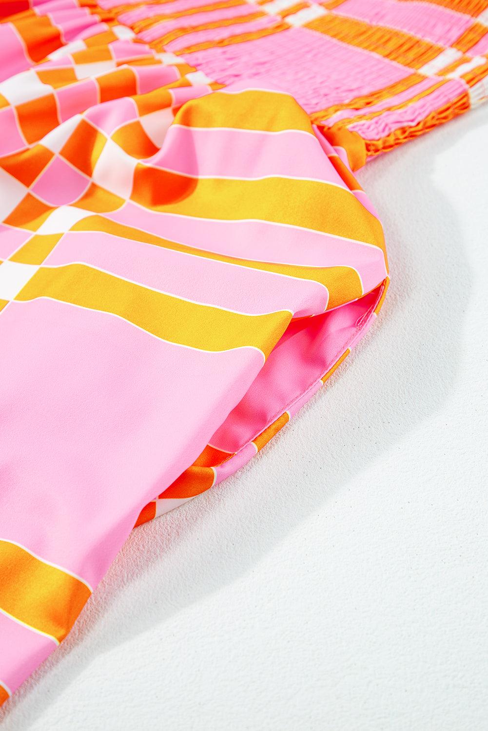 Boho Gingham Maxi Jurk met Strikbandjes - Maxi Dresses - Jurkjes.co