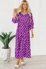 Boho Maxi-Jurk met Pofmouwen - Maxi Dresses - Jurkjes.co