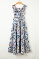 Boho Paisley Off-Shoulder Maxijurk - Floral Dresses - Jurkjes.co