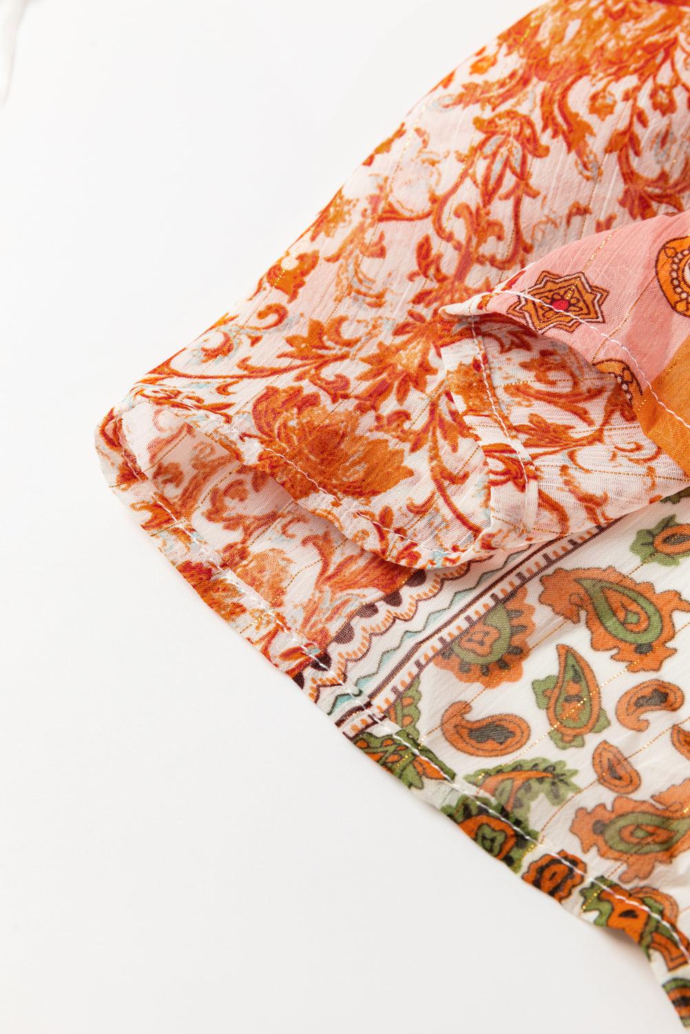 Chiffon Jurk met Paisley Patchwork - Mini Dresses - Jurkjes.co