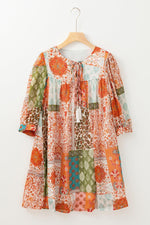 Chiffon Jurk met Paisley Patchwork - Mini Dresses - Jurkjes.co