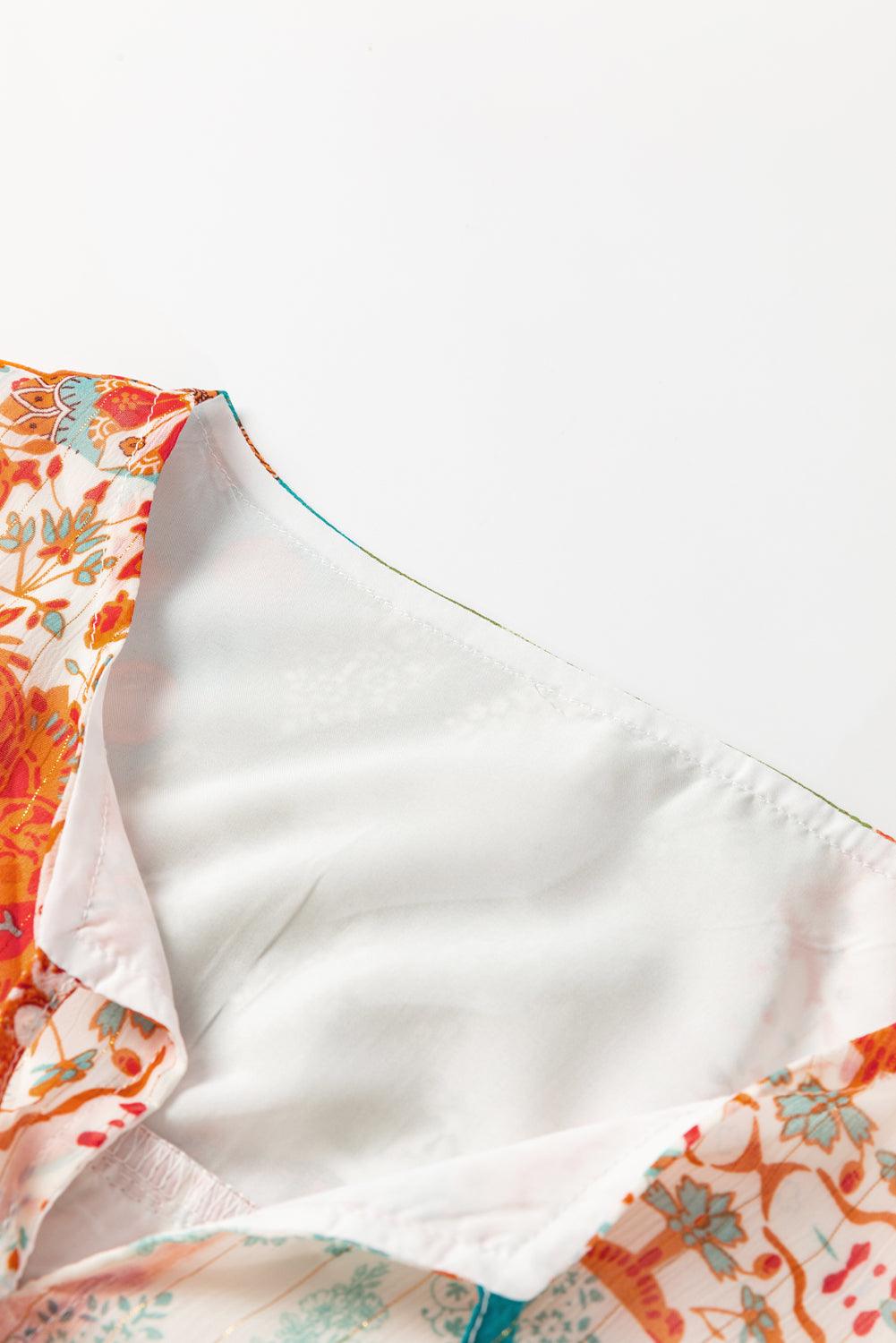 Chiffon Jurk met Paisley Patchwork - Mini Dresses - Jurkjes.co