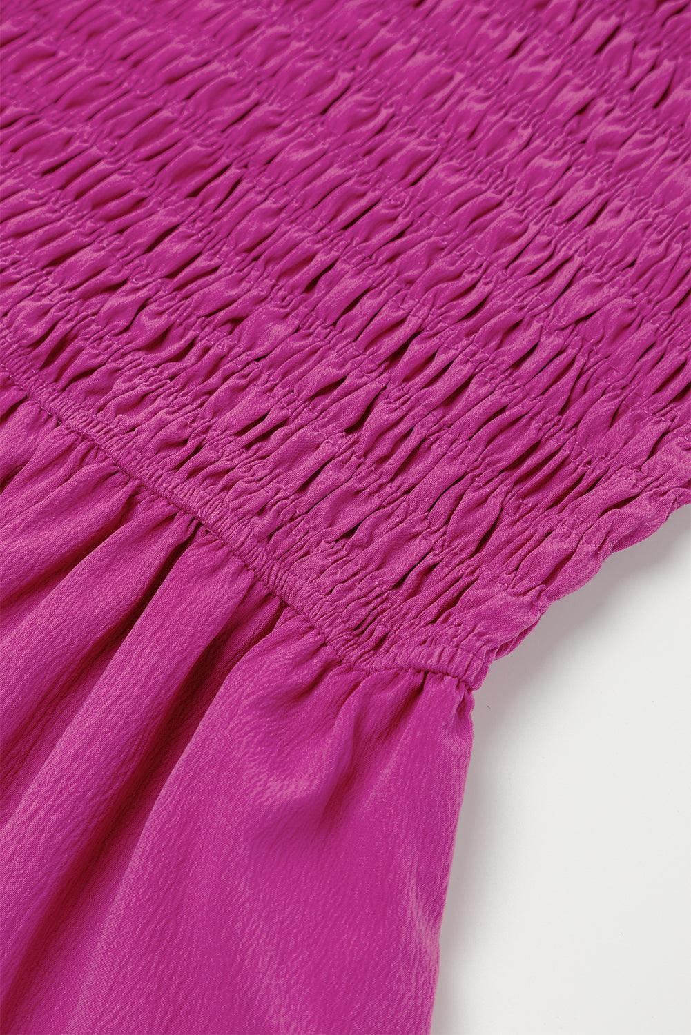 Chique Gerimpelde Maxi-Jurk met Strikken - Maxi Dresses - Jurkjes.co