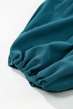 Corduroy Empire Taille Jurk met Drukknoopjes - Mini Dresses - Jurkjes.co