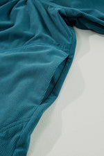 Corduroy Empire Taille Jurk met Drukknoopjes - Mini Dresses - Jurkjes.co