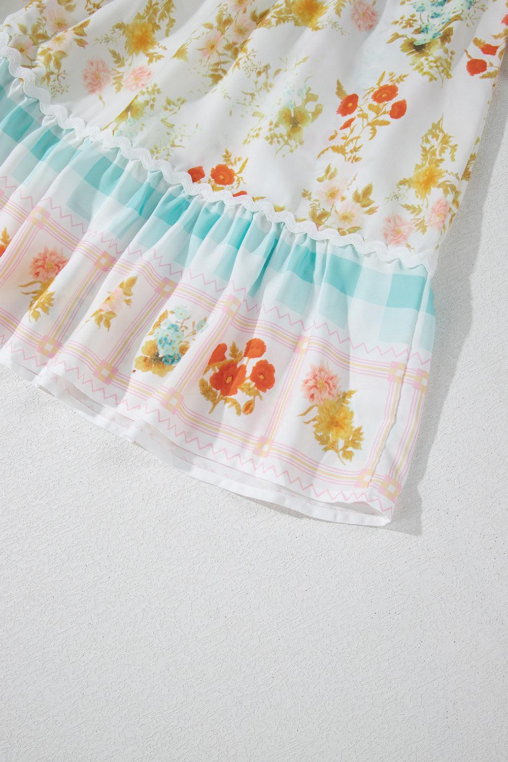 Damesjurk met Patchwork en Bloemen - Floral Dresses - Jurkjes.co