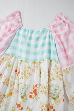 Damesjurk met Patchwork en Bloemen - Floral Dresses - Jurkjes.co