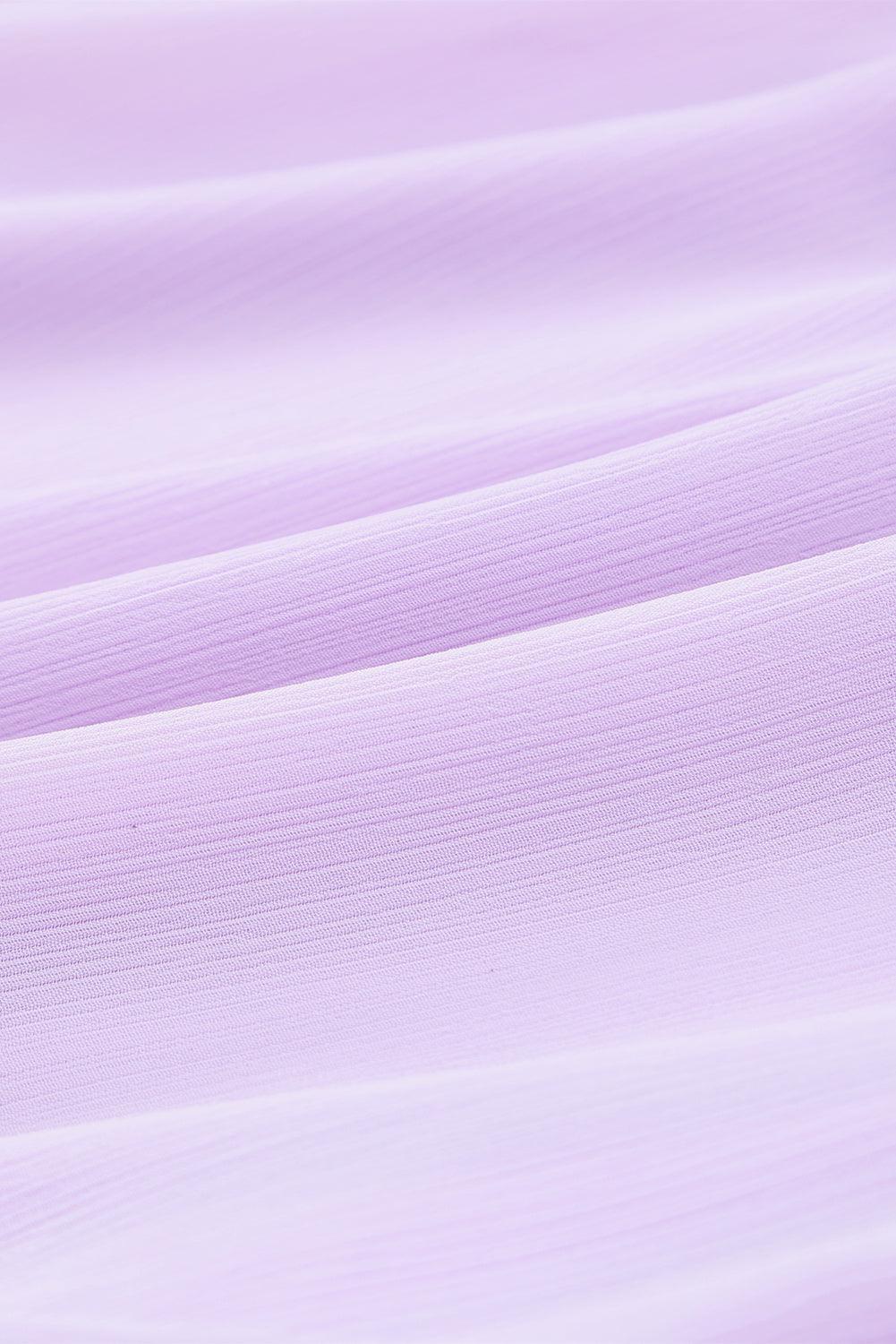 Diepe V-Hals Lantaarnmouw Mini Jurk - Mini Dresses - Jurkjes.co