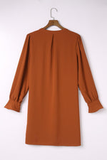 Diepe V-Hals Mini Jurk met Ruche Mouw - Mini Dresses - Jurkjes.co