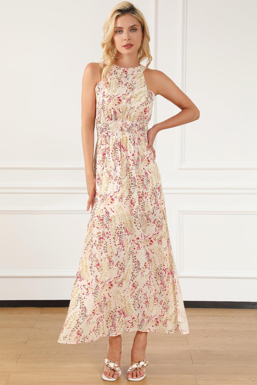Elegante Bloemen Jurk met Kruisbanden - Floral Dresses - Jurkjes.co
