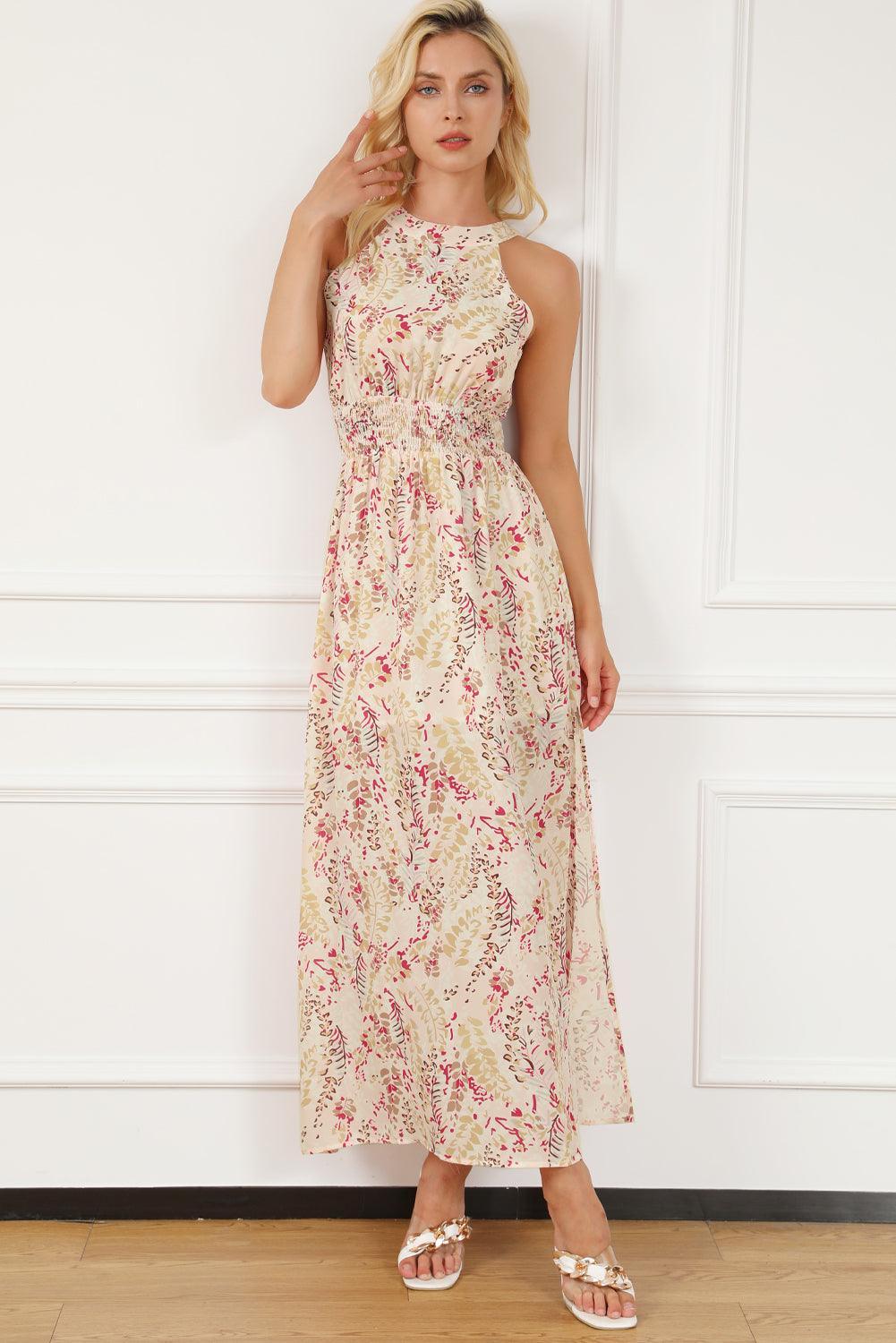 Elegante Bloemen Jurk met Kruisbanden - Floral Dresses - Jurkjes.co