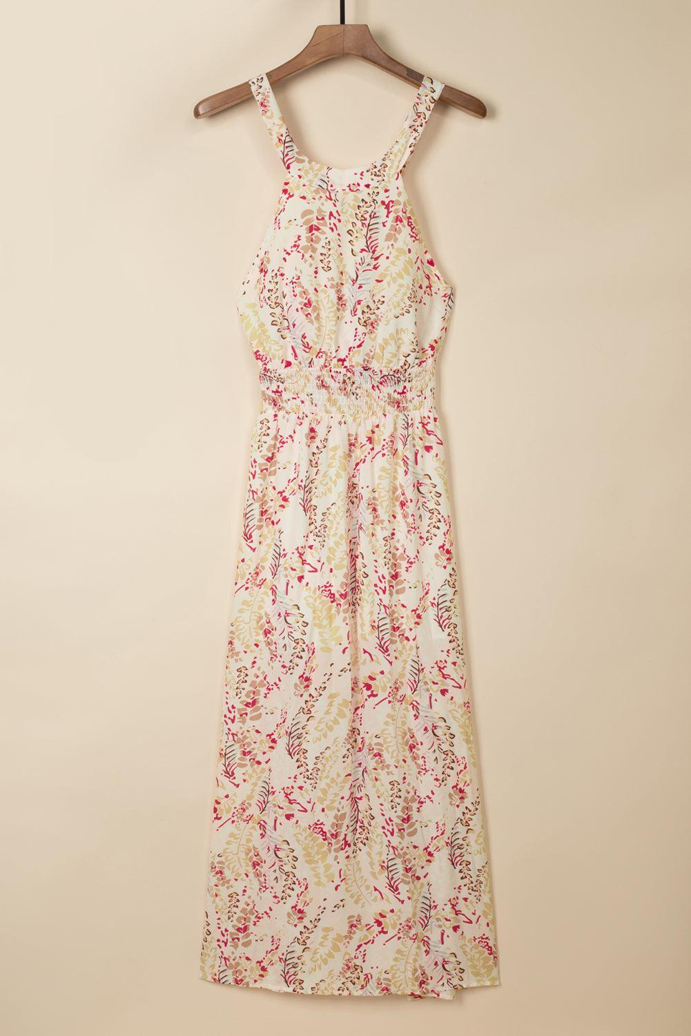 Elegante Bloemen Jurk met Kruisbanden - Floral Dresses - Jurkjes.co