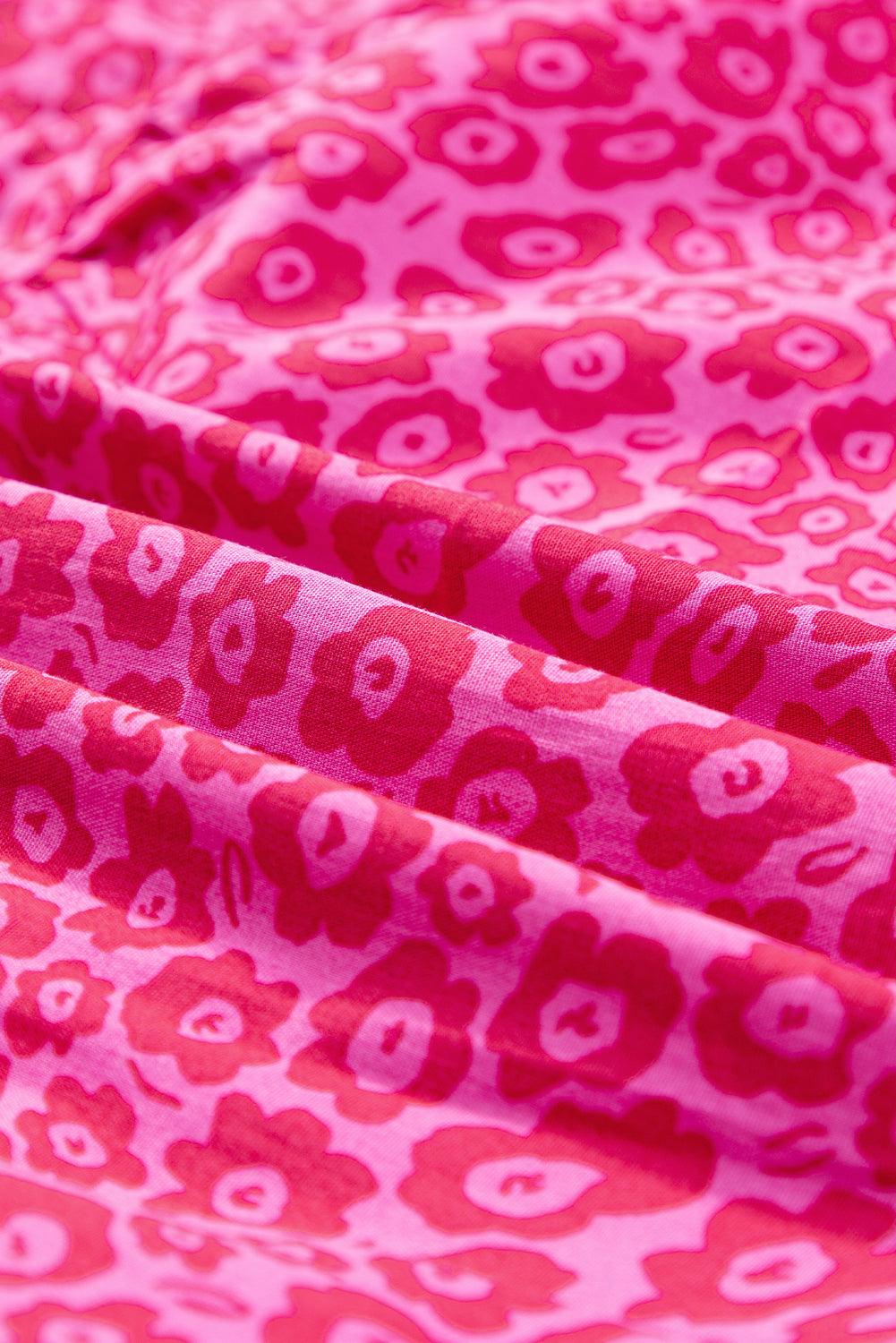 Elegante Bloemenprint Maxi Jurk met Pofmouwen - Maxi Dresses - Jurkjes.co