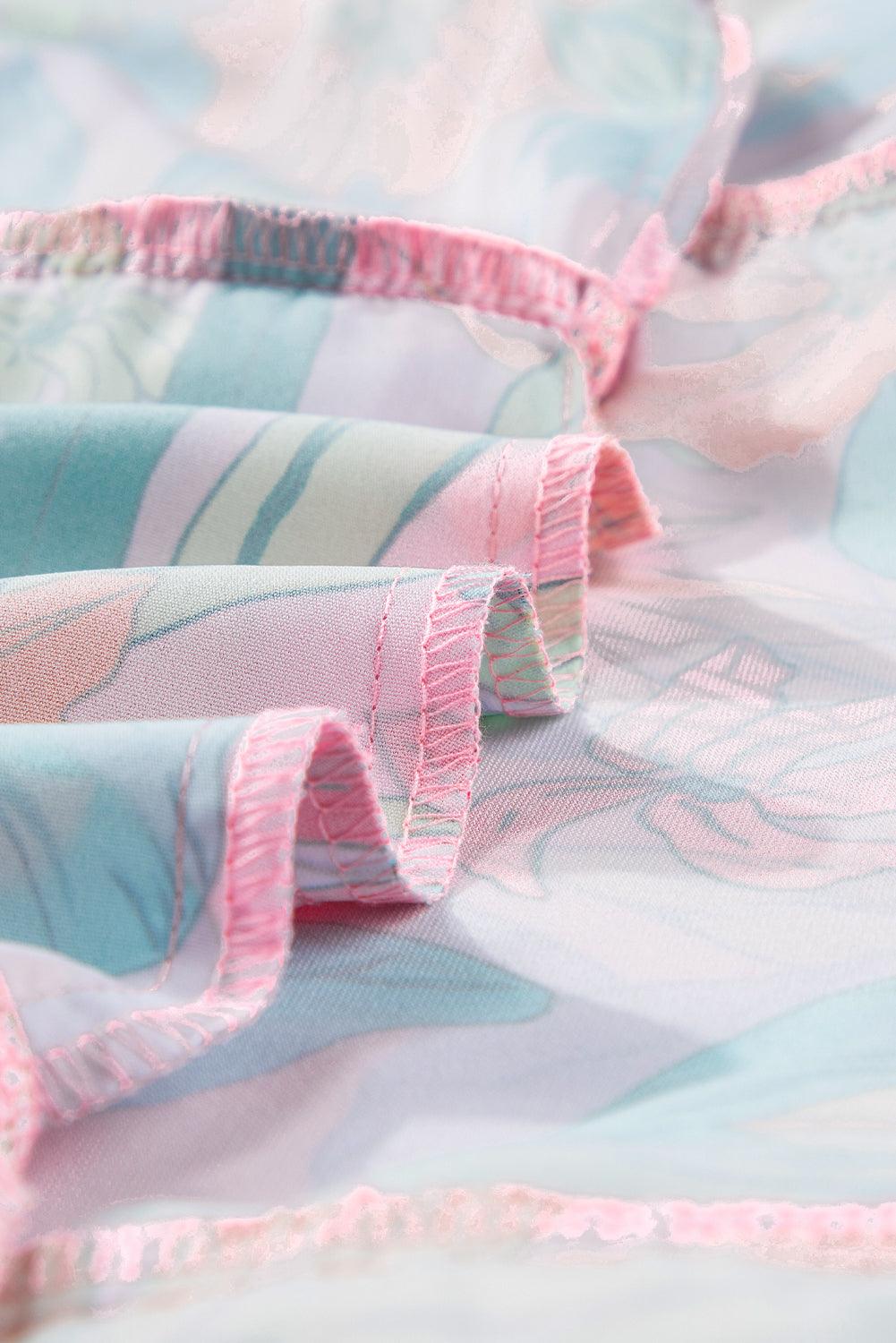 Elegante Bloemenprint Maxi Jurk met Ruches - Maxi Dresses - Jurkjes.co