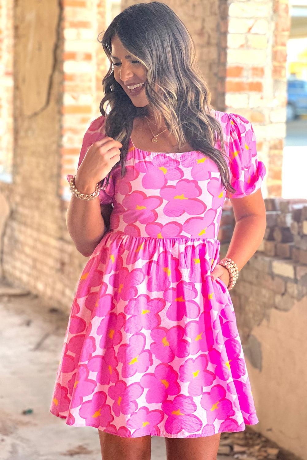 Elegante Empire-Taille Bloemenjurk - Floral Dresses - Jurkjes.co