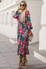 Elegante Jurk met Hoge Taille - Floral Dresses - Jurkjes.co