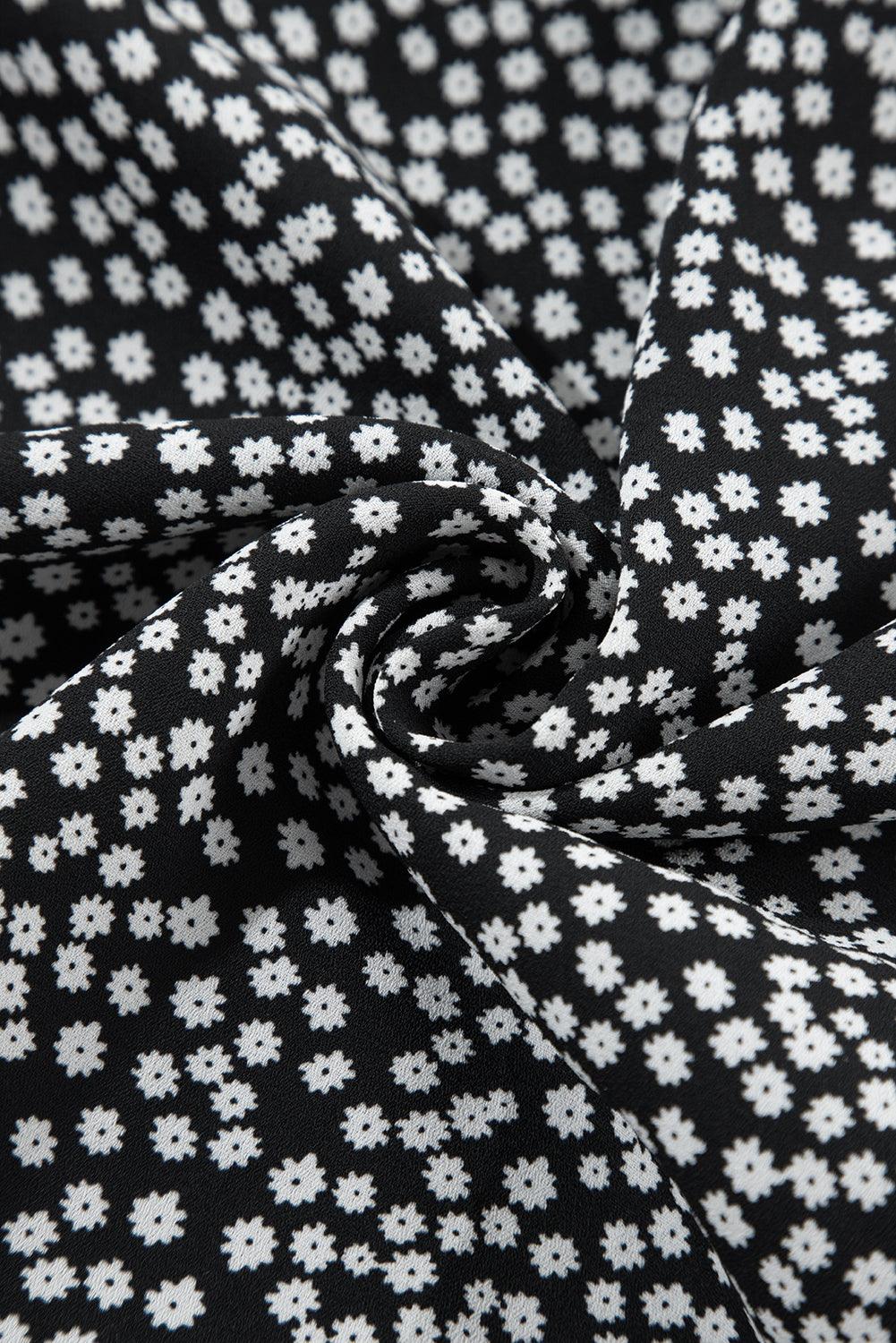 Elegante Midi Jurk met Bloemenprint en Lange Mouwen - Floral Dresses - Jurkjes.co