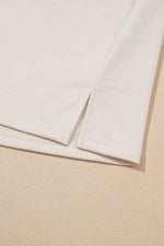 Elegante T-shirt Jurk met Gehaakte Mouwen - T Shirt Dresses - Jurkjes.co