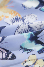 Elegante Vlinderprint Jurk met Pofmouwen - Mini Dresses - Jurkjes.co