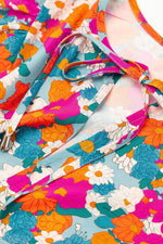 Florale Babydoll Jurk met Strik en Pofmouwen - Floral Dresses - Jurkjes.co