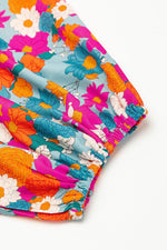 Florale Babydoll Jurk met Strik en Pofmouwen - Floral Dresses - Jurkjes.co