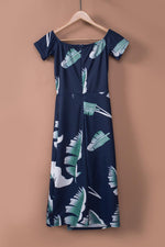 Florale Print Off-Shoulder Jurk met Korte Mouw - Floral Dresses - Jurkjes.co