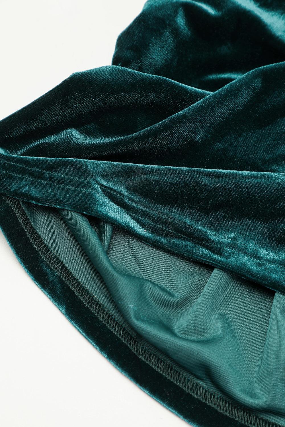 Fluwelen Bodycon Jurk met Pofmouw - Bodycon Dresses - Jurkjes.co