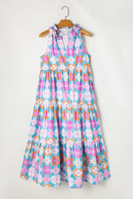 Frivole Mouwloze Maxi Jurk met Bloemenprint - Maxi Dresses - Jurkjes.co