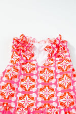 Frivole Mouwloze Maxi Jurk met Bloemenprint - Maxi Dresses - Jurkjes.co