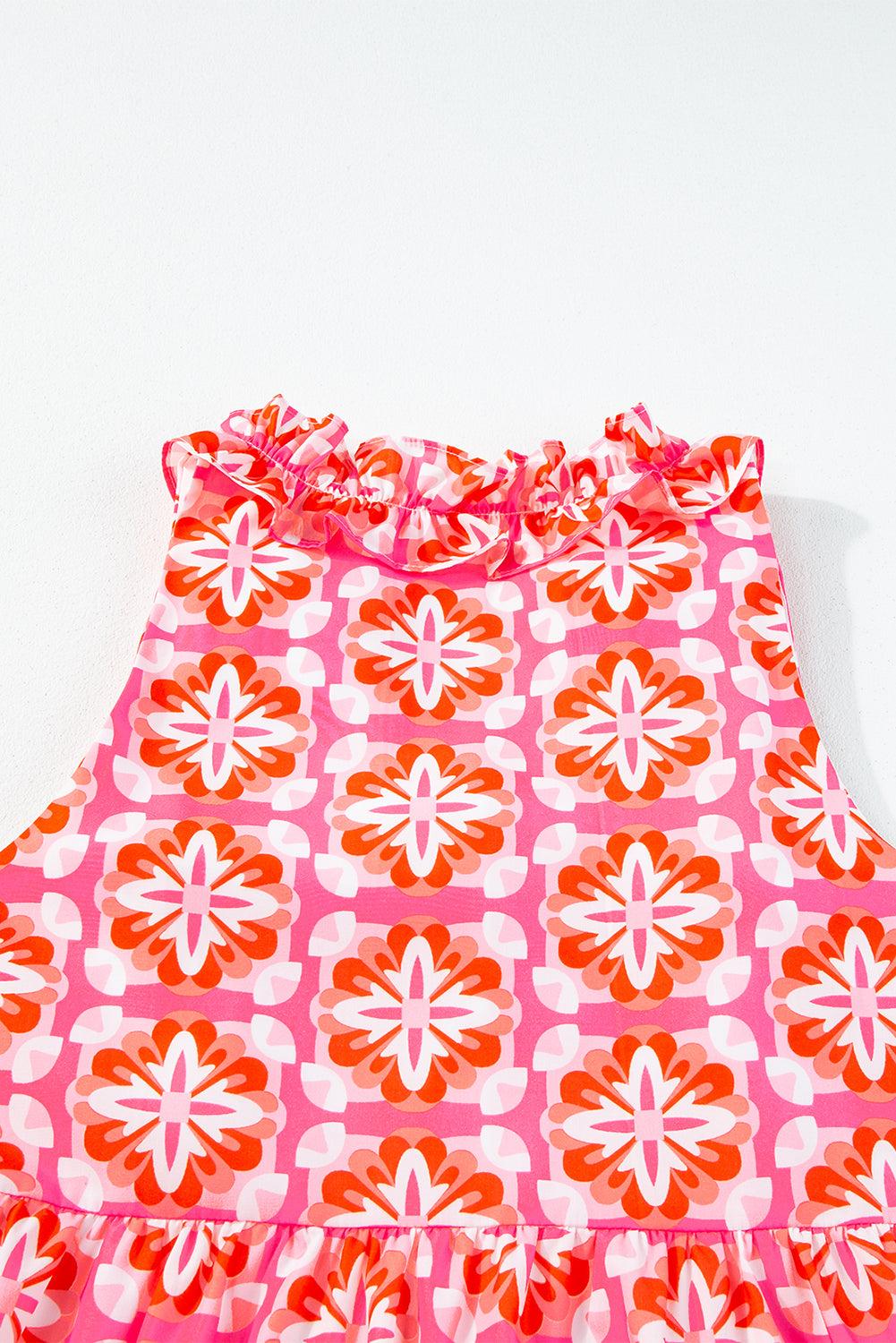 Frivole Mouwloze Maxi Jurk met Bloemenprint - Maxi Dresses - Jurkjes.co