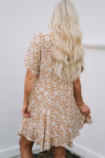 Gedessineerde Mini-Jurk met Kwastjes en V-hals - Mini Dresses - Jurkjes.co