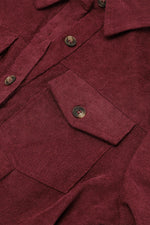 Geknoopt Corduroy Jurk met Ruches Zoom - Mini Dresses - Jurkjes.co