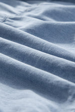 Gelaagde A-lijn Denim Jurk met Korte Mouw - Mini Dresses - Jurkjes.co