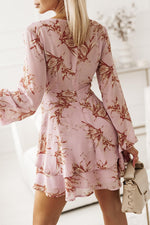 Gelaagde Ruffle Jurk met Bloemenprint - Mini Dresses - Jurkjes.co