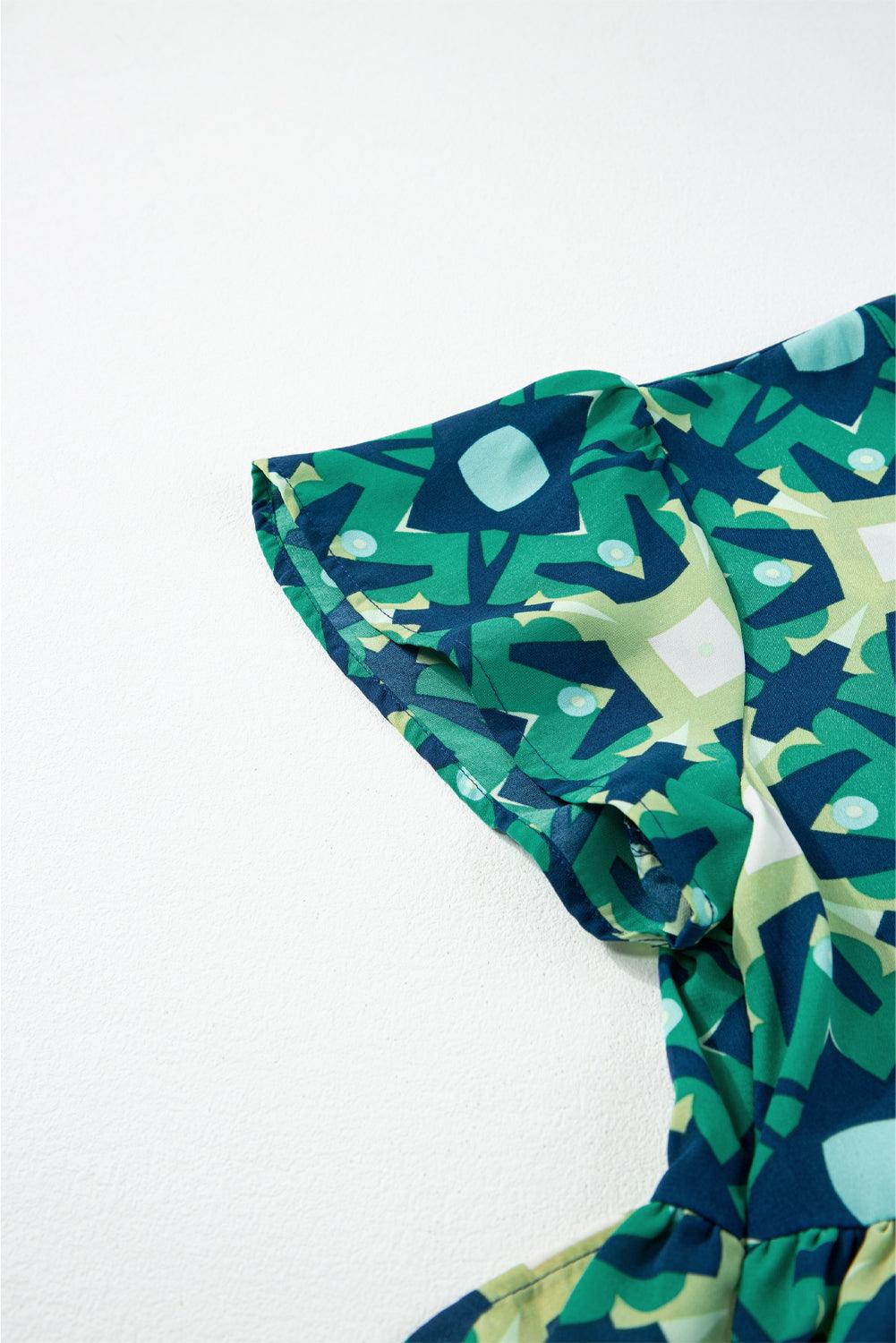 Geometrische Maxi Jurk met V-hals - Maxi Dresses - Jurkjes.co