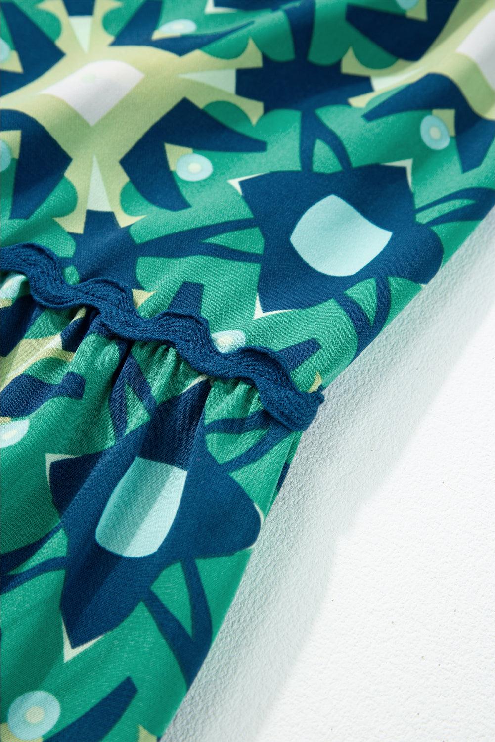 Geometrische Maxi Jurk met V-hals - Maxi Dresses - Jurkjes.co