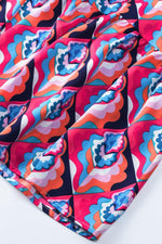 Geometrische Print Jurk met Lange Mouwen - Maxi Dresses - Jurkjes.co